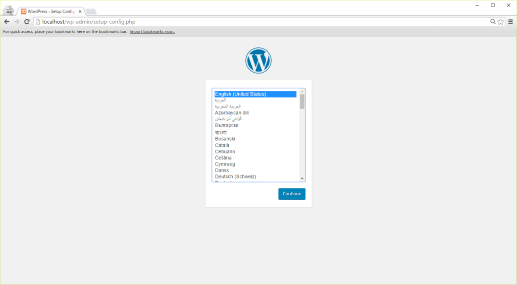 Wordpress Setup Main