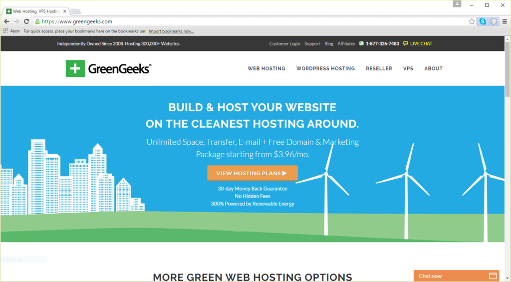 GreenGeeks Homepage